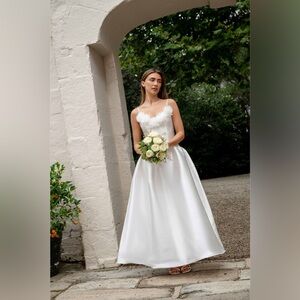 fitted lace wedding dress Elliatt Buttercup Embroidered Maxi Dress in Purple – ABC Dress Hire